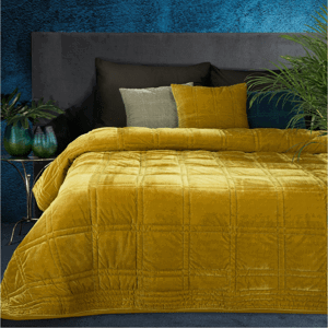 Přehoz na postel SCORPIO mustard/hořčicová 220x240 cm Mybesthome