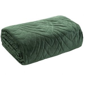 Přehoz na sedačku - pohovku - postel MARIKA tmavě zelená