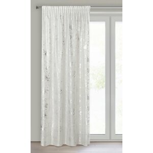 Dekorační vzorovaná záclona s řasící páskou FREEZA bílá/stříbrná 140x300 cm (cena za 1 kus) MyBestHome
