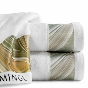 Bavlněný froté ručník s bordurou SOFI 50x90 cm, bílá, 485 gr Eva Minge