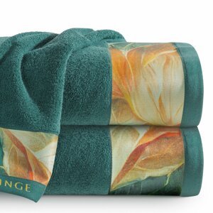 Bavlněný froté ručník s bordurou AMIR 50x90 cm, tyrkysová, 485 gr Eva Minge