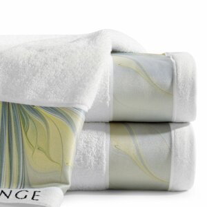 Bavlněný froté ručník s bordurou ALEXA 50x90 cm, bílá, 485 gr Eva Minge