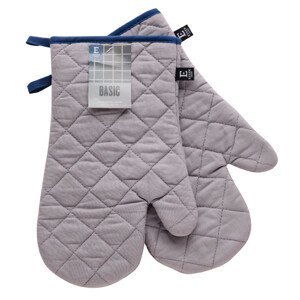 Kuchyňské bavlněné rukavice chňapky BASIC šedá, 100% bavlna 18x30 cm Essex Balení 2 kusy - levá a pravá rukavice.