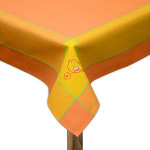 Velikonoční ubrus na stůl EASTER FUN oranžová 45x95 cm