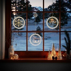 Světelná závěsná dekorace na okno SNOWFLAKE ø 15,5 cm Mybesthome Cena za 1 kus