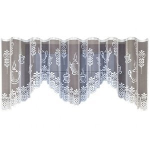 Dekorační žakárová záclona s řasící páskou SIBEL 140 bílá 300x140 cm MyBestHome