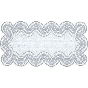 Žakárový ubrus - běhoun EDUCA 50x100 cm bílá/šedá MyBestHome