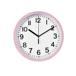 -SEGNALE SEGNALE Nástěnné hodiny ručičkové 22,5 cm růžový rám KO-837000050ruzo