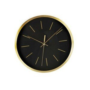-SEGNALE SEGNALE Nástěnné hodiny se zlatým rámem 25 cm černá KO-837362230cern