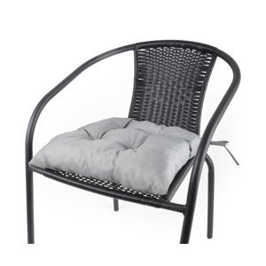 Zahradní prošívaný podsedák na židli TRENTO color světle šedá 42x42 cm Mybesthome