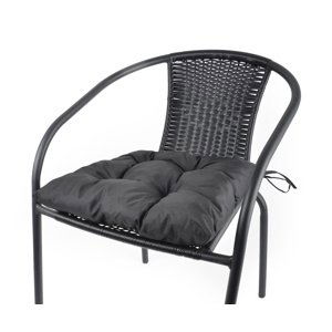 Zahradní prošívaný podsedák na židli TRENTO color černá 42x42 cm Mybesthome