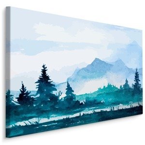 Plátno Akvarel Horské Krajiny I. Varianta: 120x80