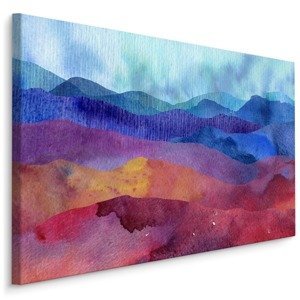 Plátno Barevné Abstraktní Pohoří Varianta: 100x70