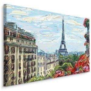 Plátno Paříž v barvách Varianta: 100x70