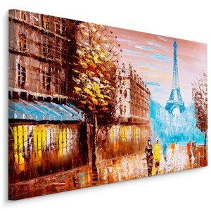 Plátno Abstraktní Pohled Na Paříž Varianta: 120x80