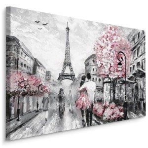 Plátno Zamilovaní V Ulicích Paříže Varianta: 100x70