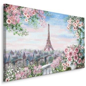 Plátno Eiffelova Věž s růžemi Varianta: 100x70