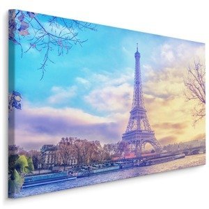 Plátno Eiffelova Věž Při Západu Slunce Varianta: 100x70