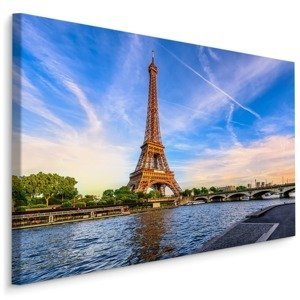 Plátno 3D Pohled Na Seinu A Eiffelovu Věž Varianta: 120x80