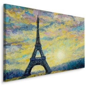 Plátno Eiffelova Věž A Západ Slunce Varianta: 100x70