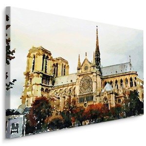 Plátno Katedrála Notre Dame Malovaná I. Varianta: 120x80
