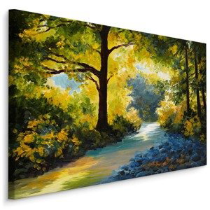 Plátno Lesní Cesta Jako Malovaná Varianta: 100x70