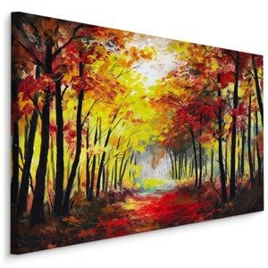 Plátno Lesní Krajina V Barvách Podzimu II. Varianta: 40x30