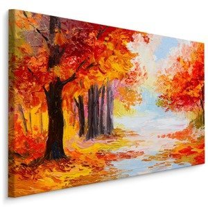 Plátno Lesní Krajina V Barvách Podzimu I. Varianta: 100x70