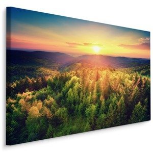 Plátno Západ Slunce Nad Forest Hills Varianta: 100x70