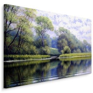 Plátno Řeka Na Pozadí Lesa Varianta: 120x80