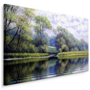 Plátno Řeka Na Pozadí Lesa Varianta: 30x20