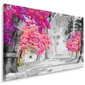 Plátno Třešňové Květy Malované Akvarelem Varianta: 120x80