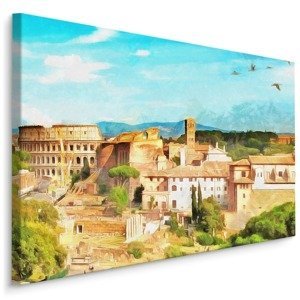 Plátno Panorama Říma Jako Malované Varianta: 120x80