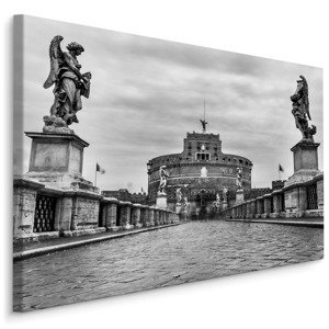 Plátno Hrad Svatého Angela V Římě V BW Varianta: 100x70