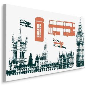 Plátno Turistické Atrakce V Londýně Varianta: 100x70