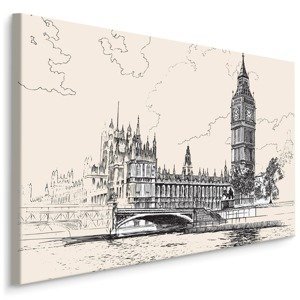 Plátno Kresba Westminsterského Paláce Varianta: 100x70