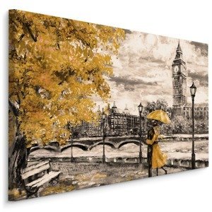 Plátno Milenci Obdivující Panorama Londýna I. Varianta: 100x70