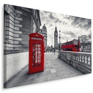 Plátno Červená Telefonní Budka V Londýně Varianta: 100x70