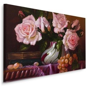Plátno Kytice Růží Ve Váze Varianta: 90x60