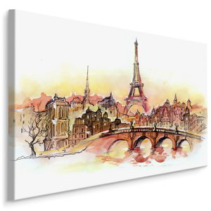 Plátno Paříž Jako Malovaná Varianta: 100x70