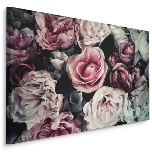 Plátno Růžové Květy Ve Stylu Vintage Varianta: 100x70