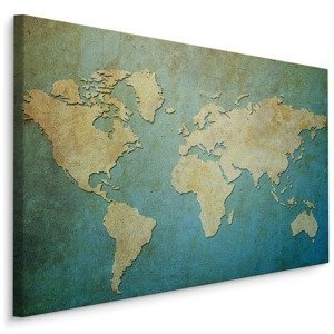 MyBestHome BOX Plátno Dekorativní Mapa Světa Varianta: 100x70