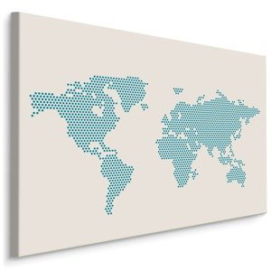 MyBestHome BOX Plátno Mapa Světa Z Teček Varianta: 40x30