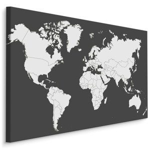 MyBestHome BOX Plátno Klasická Mapa Světa Varianta: 100x70
