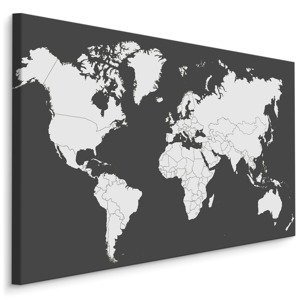 MyBestHome BOX Plátno Klasická Mapa Světa Varianta: 120x80