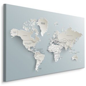 MyBestHome BOX Plátno Mapa Světa S 3D Efektem Varianta: 100x70
