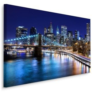 Plátno Panorama New Yorku V Noci I. Varianta: 70x50