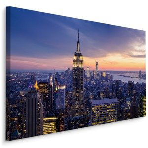 Plátno New York City Mrakodrapy Ve Večerních Hodinách Varianta: 40x30