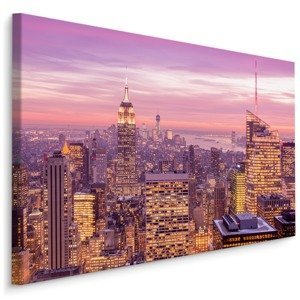 Plátno Panorama New Yorku V Noci II. Varianta: 100x70