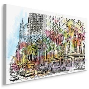 Plátno New York City Budovy Akvarel Varianta: 100x70